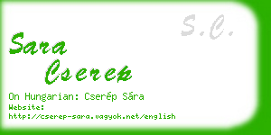 sara cserep business card